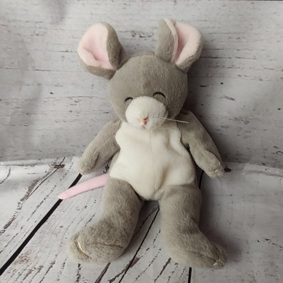 Mary Meyer Vintage Mouse Snuffy Plush Gray Beanie 1998 Yankee Candle Mascot 9" - Picture 1 of 6